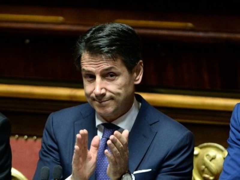 Luigi Di Maio, Giuseppe Conte, Matteo Salvini ( foto LaPresse)