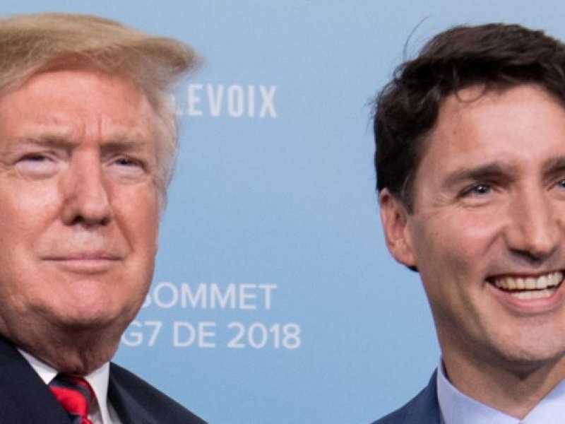 Donald Trump e Justin Trudeau (foto LaPresse)