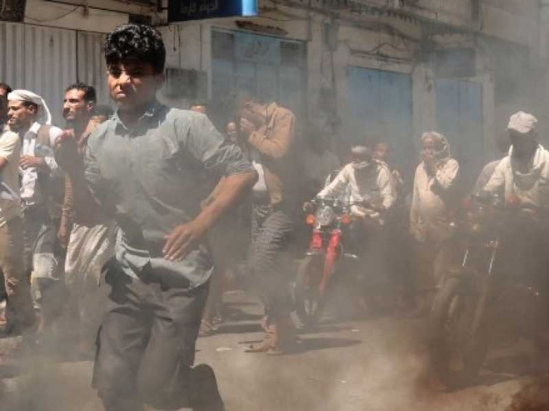 Proteste contro l'inflazione a Taez, in Yemen (foto LaPresse)