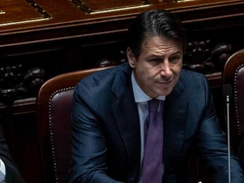 Luigi Di Maio, Giuseppe Conte e Matteo Salvini (foto Imagoeconomica)