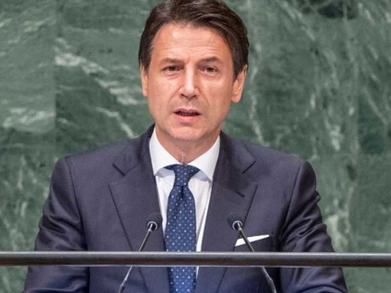 Il premier Giuseppe Conte all'Onu a New York (Foto LaPresse)
