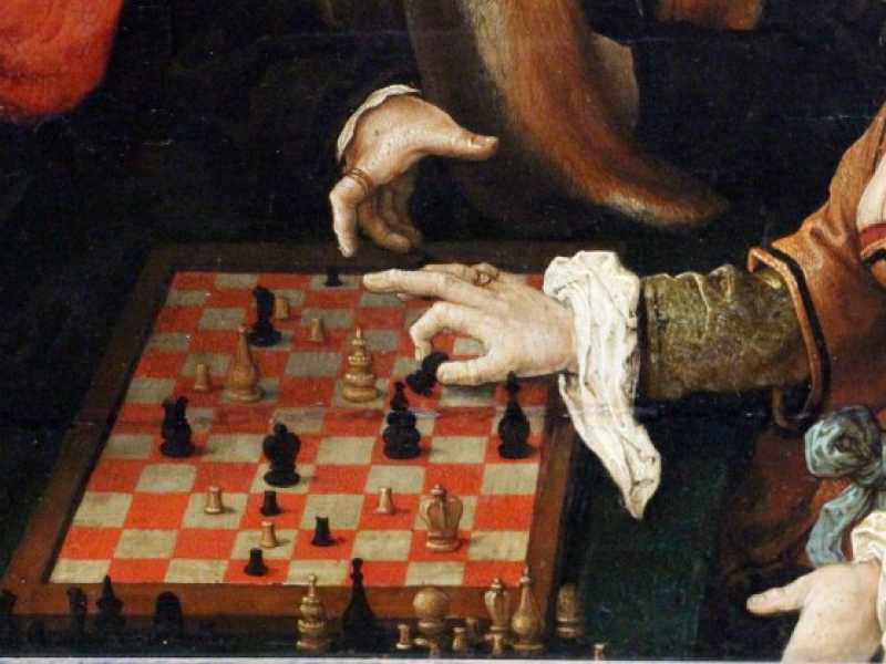 Luca da Leida, partita a scacchi, 1518