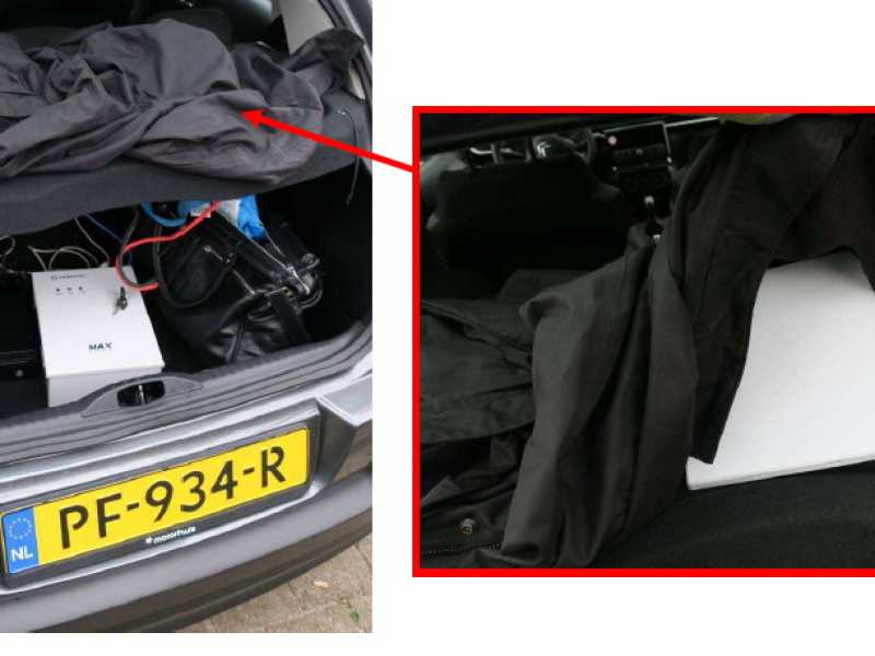 L'equipaggiamento trovato nell'auto delle spie fermate in Olanda