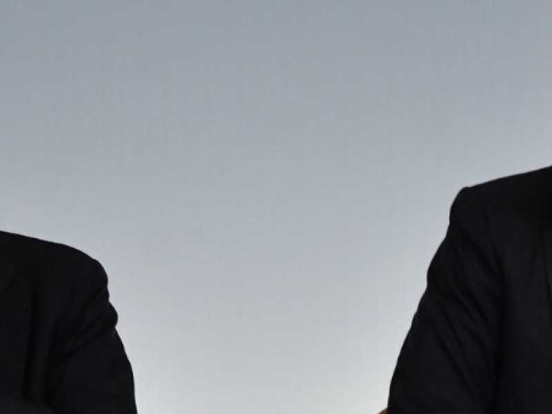 Il premier Giuseppe Conte, a destra, e il ministro Giovanni Tria (foto LaPresse)