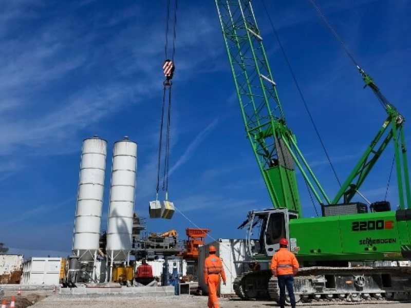 Il cantiere TAP a Lecce (foto LaPresse)