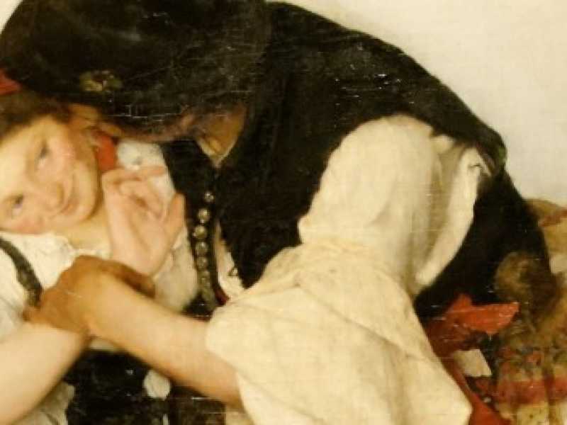 Gli scorticatori di pannocchie di Simon Hollósy, 1885