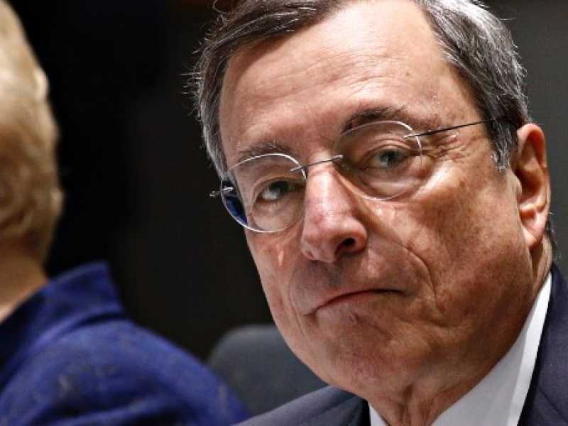 Il governatore della Banca Centrale europea Mario Draghi (Foto Imagoeconomica)