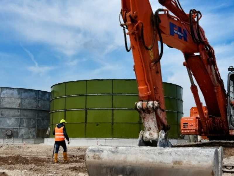 Il cantiere del Tap. Foto LaPresse