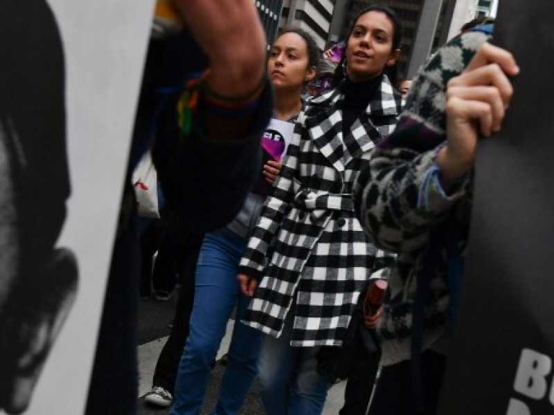 Una manifestazione contro Bolsonaro a San Paolo (foto LaPresse)