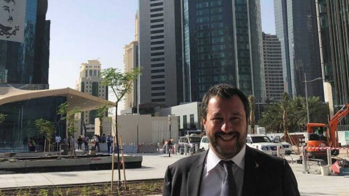 Immagine di Salvini folgorato sulla via di Doha