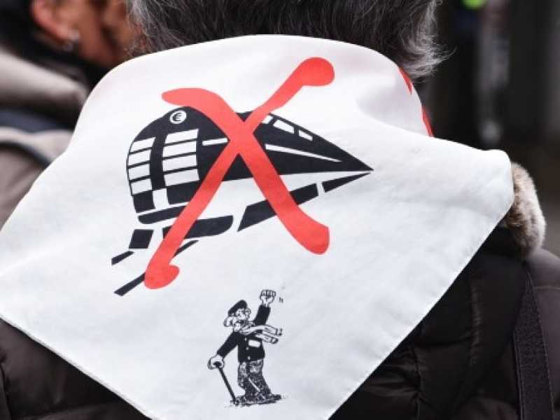 Un'attivista No Tav (foto LaPresse)