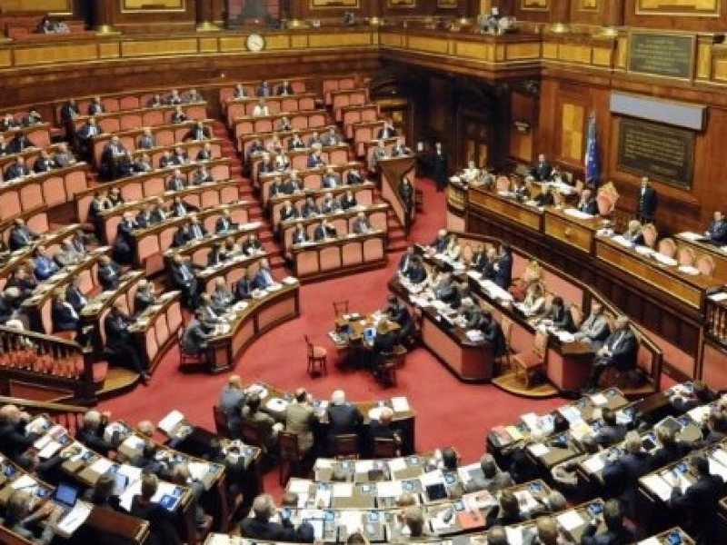 L'Aula del Senato (foto LaPresse)