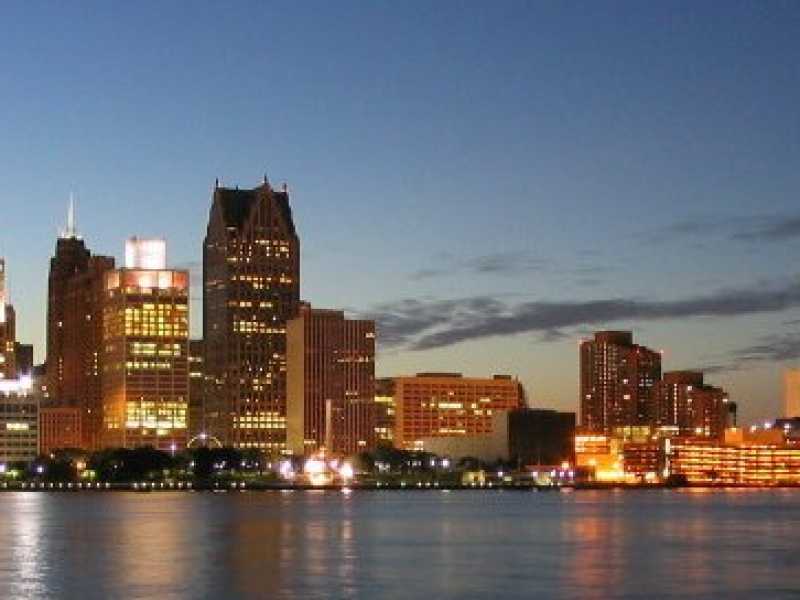 Lo skyline di Detroit