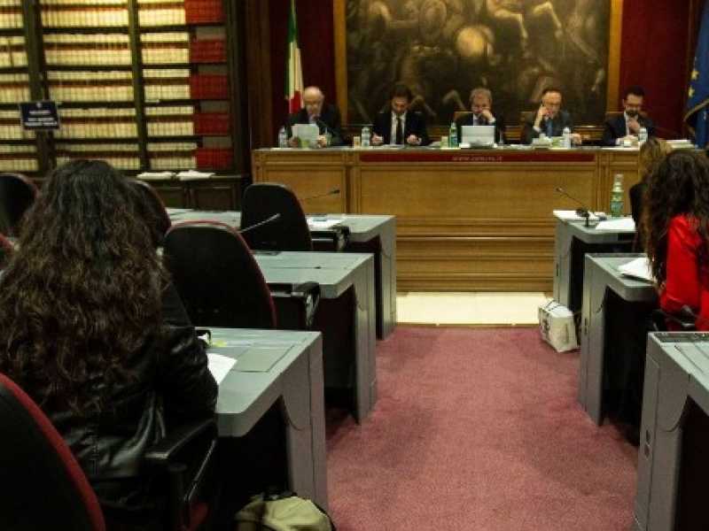 Le commissioni Bilancio di Camera e Senato riunite in audizione. Foto Imagoeconomica