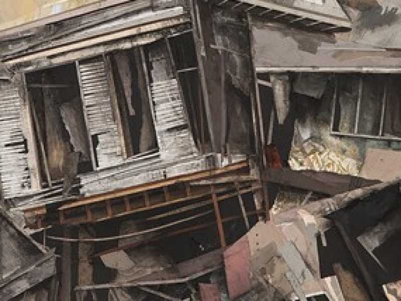 L'artista americano Seth Clark crea intriganti collage in tecnica mista incentrati sul deterioramento dell'architettura