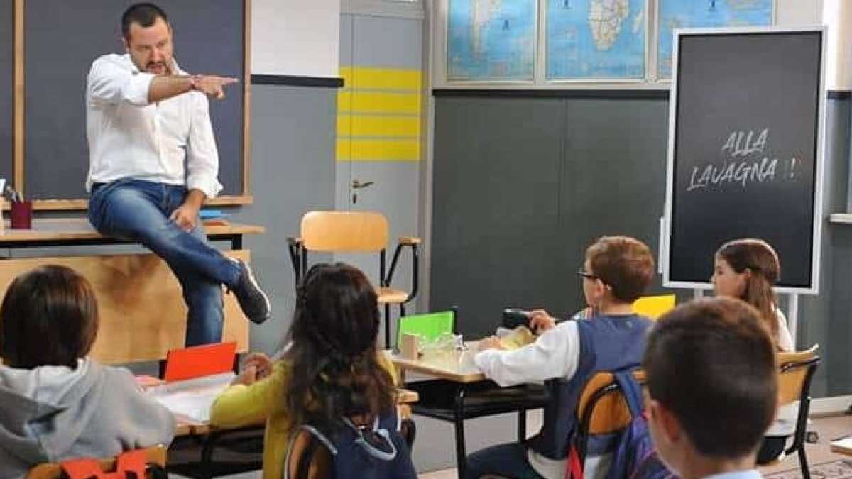 Immagine di L’indignazione in ritardo per Salvini “Alla lavagna”