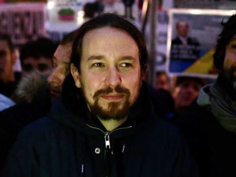 Il leader di Podemos Pablo Iglesias (Foto LaPresse)