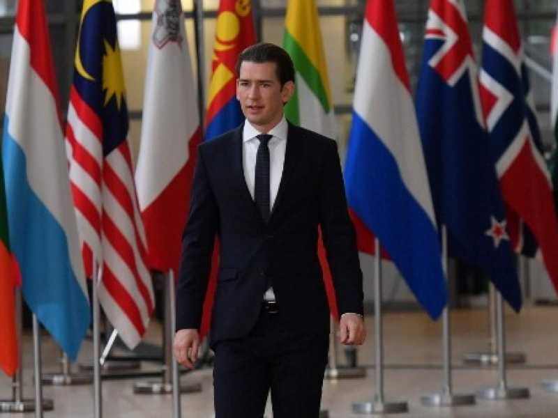Il cancelliere austriaco Sebastain Kurz (foto LaPresse)