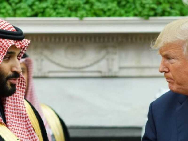 Mohammed Bin Salman e Donald Trump alla Casa Bianca (foto LaPresse)