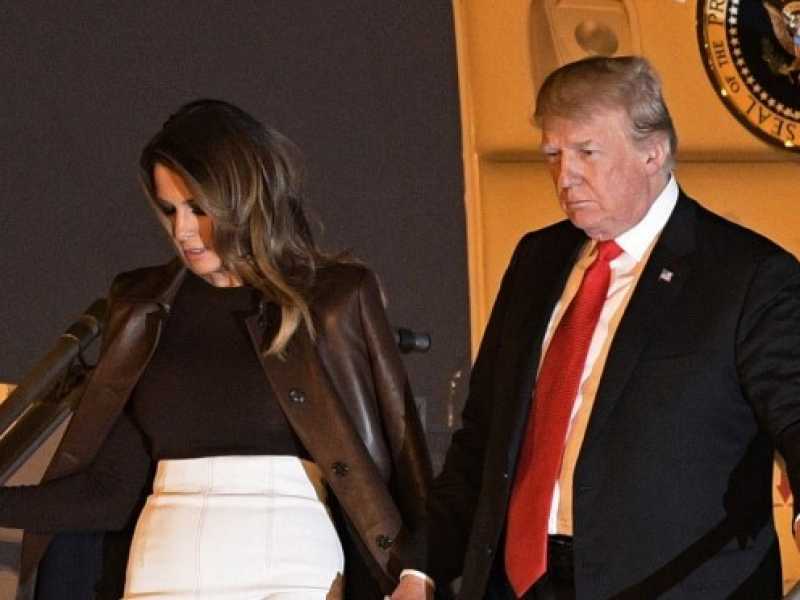 L'arrivo di Donald Trump e Melania Trump al G20 in Argentina (foto LaPresse)