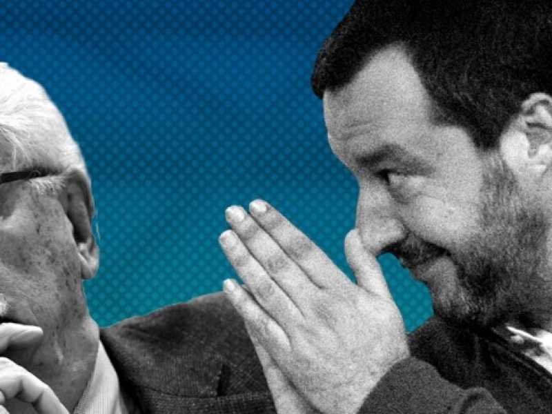 Armando Spataro e Matteo Salvini (foto LaPresse)