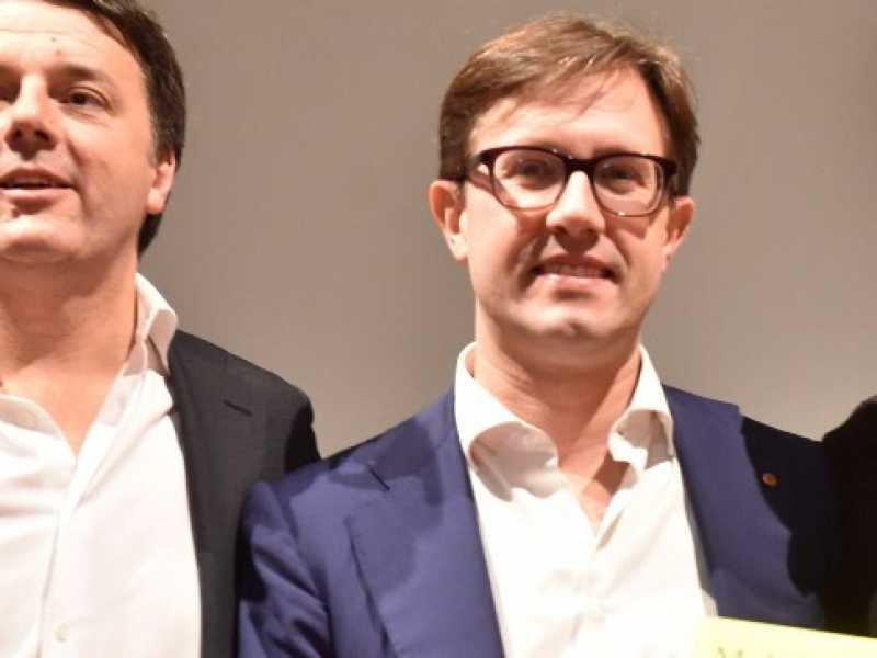 Matteo Renzi, Dario Nardella e Marco Minniti alla presentazione del libro di quest'ultimo (Foto LaPresse)