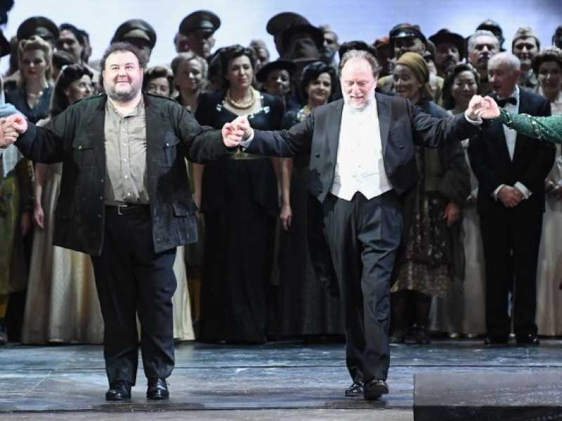 Da sinistra Gianluca Buratto, Fabio Sartori, RIccardo Chailly e Saioa Hern&aacute;ndez (foto LaPresse)