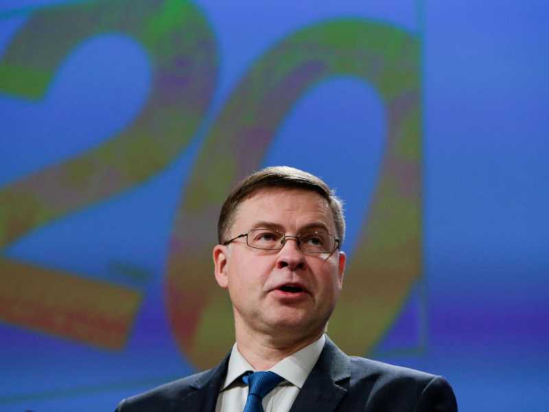 Il commissario Ue Valdis Dombrovskis (foto LaPresse)