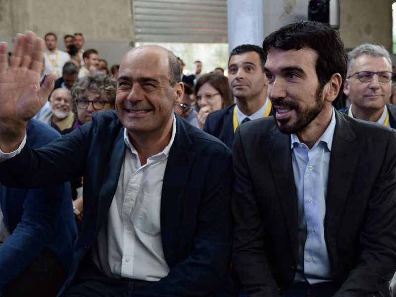 I due favoriti alla segretaria del Pd: Nicola Zingaretti e Maurizio Martina (Foto LaPresse)