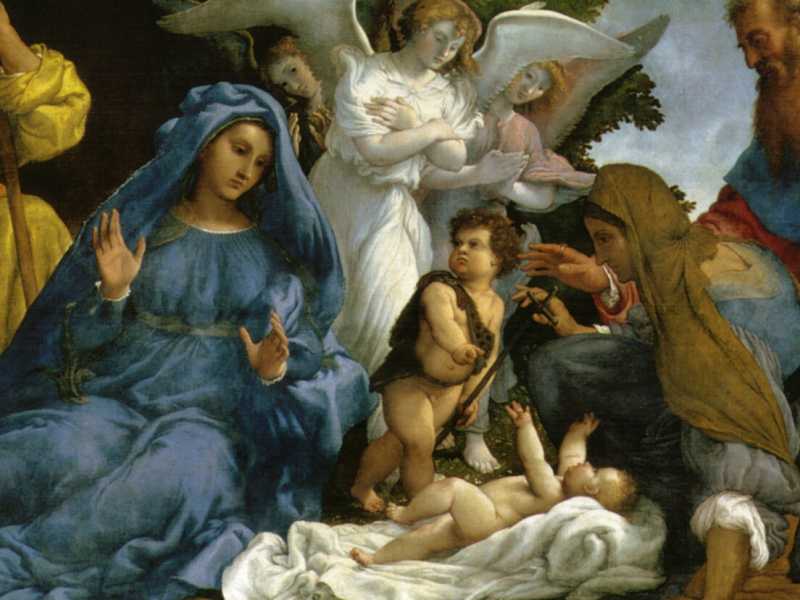 Lorenzo Lotto, &ldquo;La Sacra Famiglia con angeli e santi&rdquo;, 1536-37 (Parigi, Louvre)
