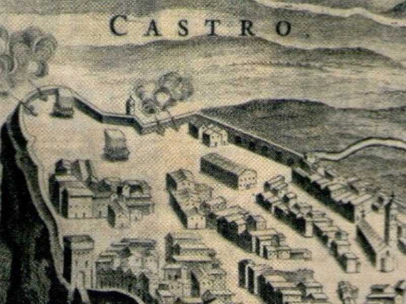 Un'antico disegno della citt&agrave; di Castro