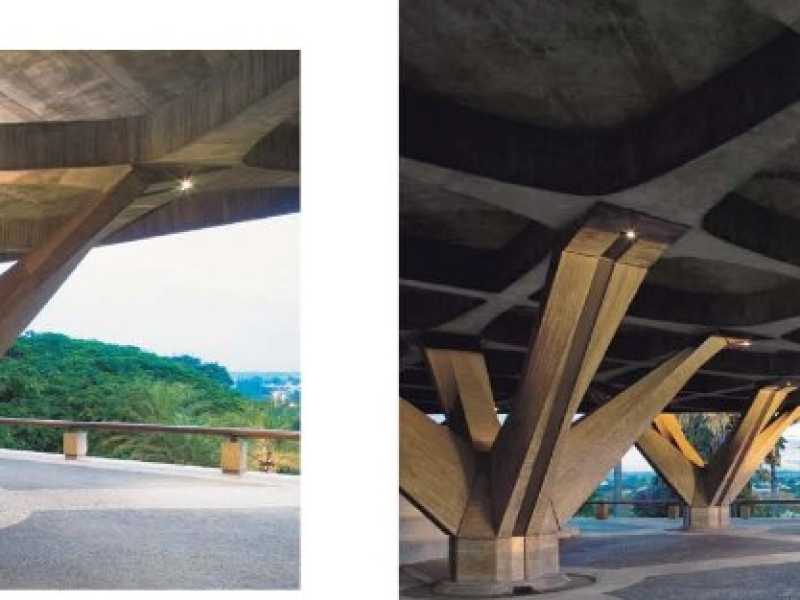 Due pagine del libro di Electa, “Pier Luigi Nervi. L’Ambasciata d’Italia a Brasilia”