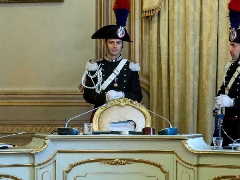 L'aula della Corte costituzionale (foto LaPresse)