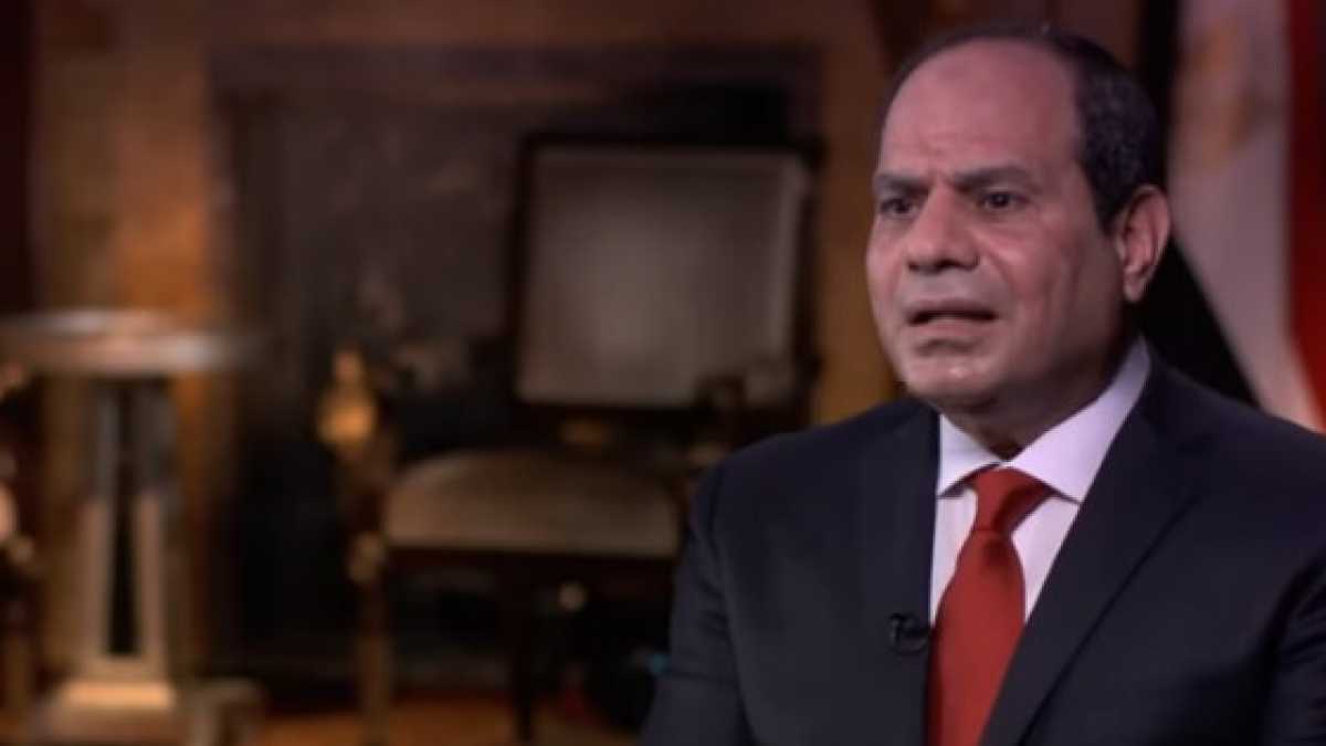 Immagine di Se al Sisi suda in diretta tv