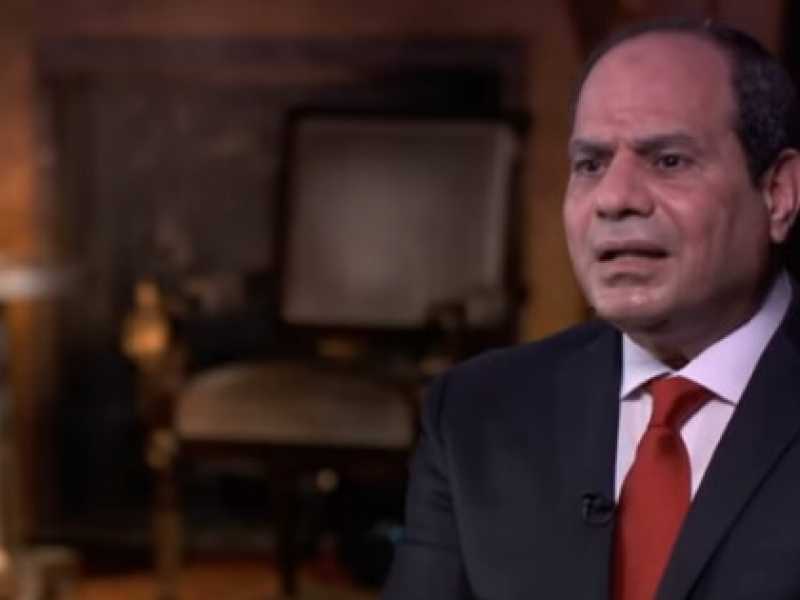 Abdel Fattah al Sisi durante la sua intervista alla Cbs