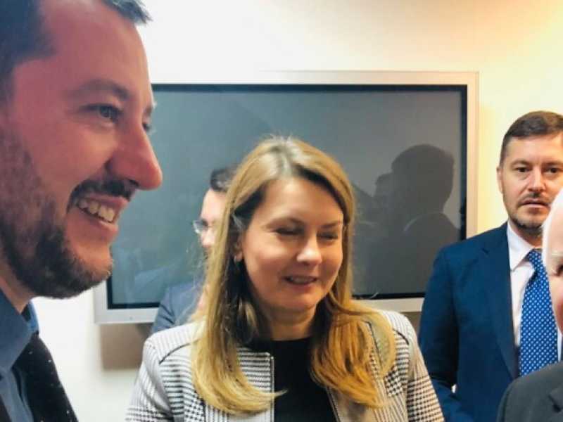 Salvini incontra Kaczynski a Varsavia (foto Imagoeconomica)