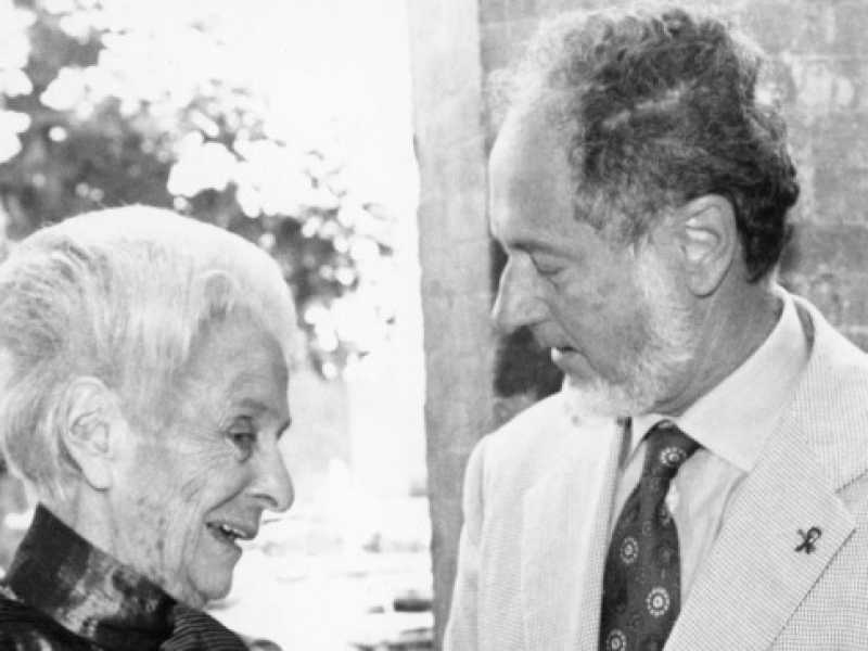Rita Levi-Montalcini con Fernando Aiuti (foto LaPresse)