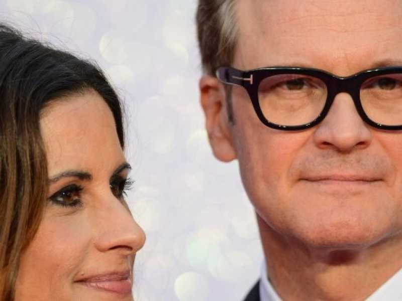 L'attore britannico Colin Firth con la sua moglie italiana Livia (Foto LaPresse)