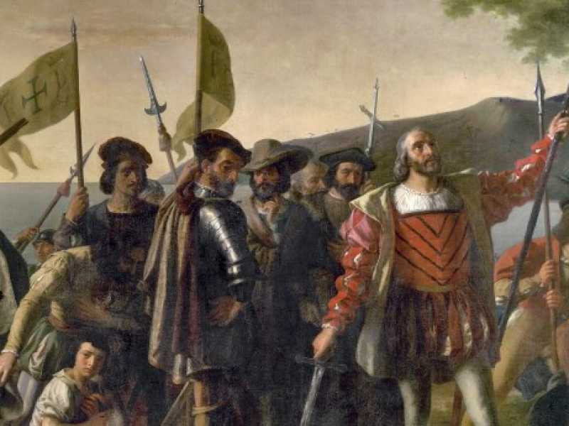 Un dipinto di Cristoforo Colombo che conquista Santo Domingo, di John Vanderlyn
