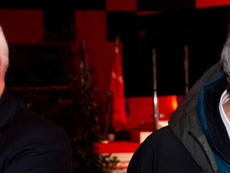 Maurizio Landini e Vincenzo Colla (foto LaPresse)