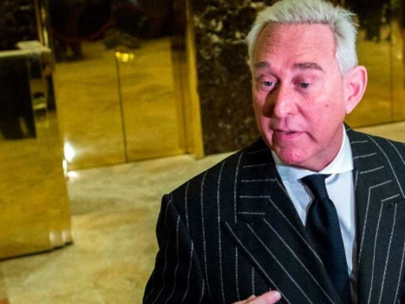 Roger Stone, consigliere politico prima di Richard Nixon poi di Donald Trump, dopo un incontro col presidente alla Trump Tower (Foto LaPresse)