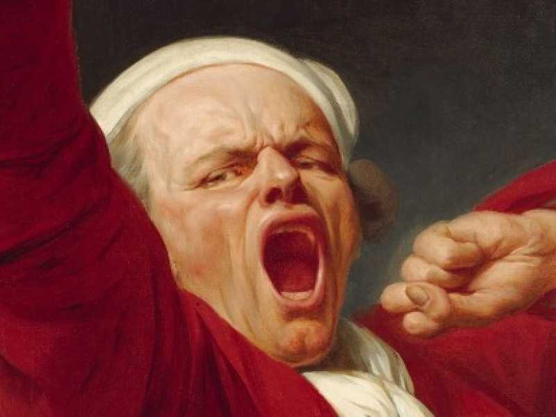 Joseph Ducreux - Autoritratto mentre sbadiglia, Getty Museum, Los Angeles