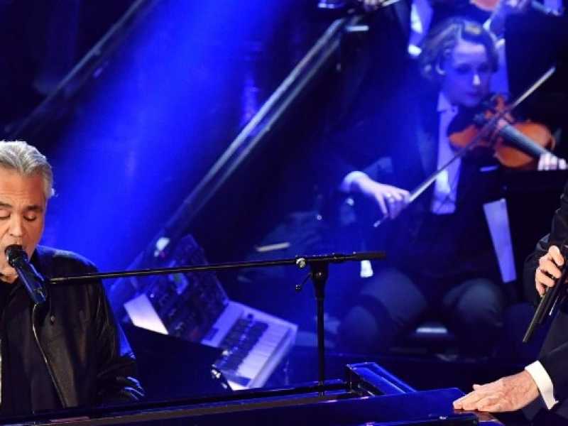 Festival di Sanremo 2019, prima serata con Andrea Bocelli e Claudio Baglioni (foto LaPresse)