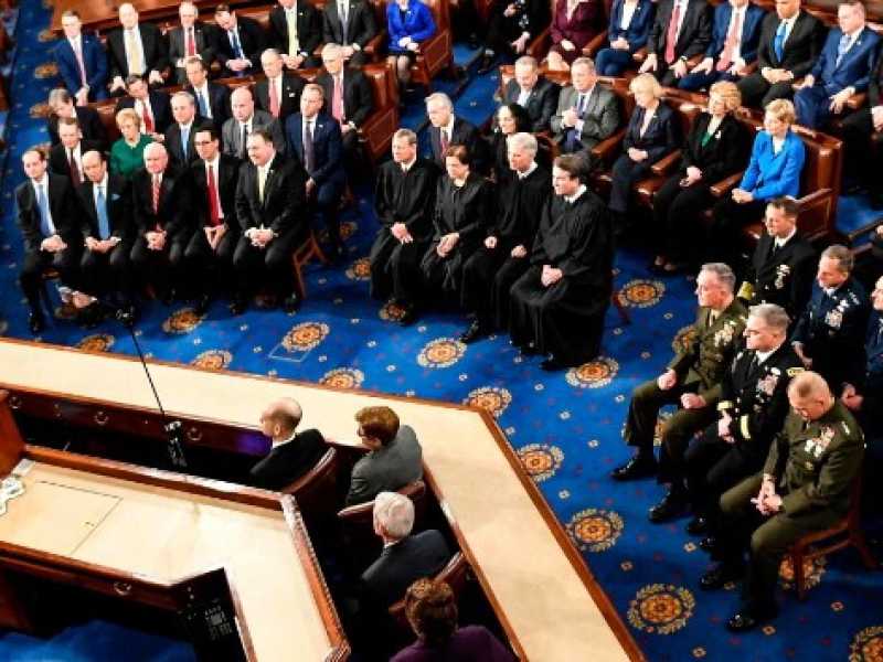 Il Congresso americano il giorno del giuramento dopo le elezioni di midterm (Foto LaPresse)