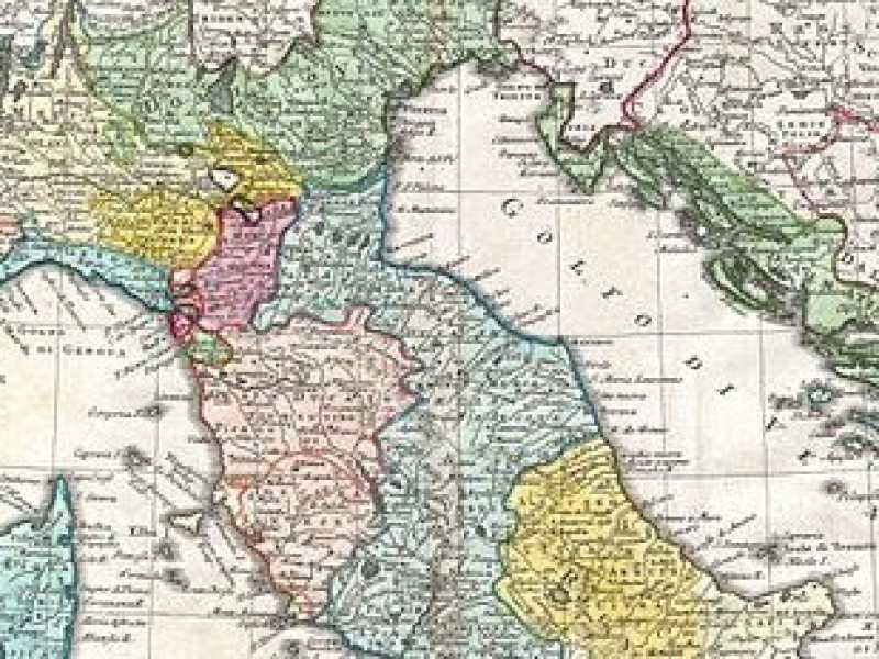 Homann Heirs, cartina d’Italia (1742)