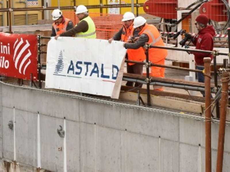 Il cantiere della metro di Milano a cui partecipano Salini e Ansaldi. Foto Imagoeconomica