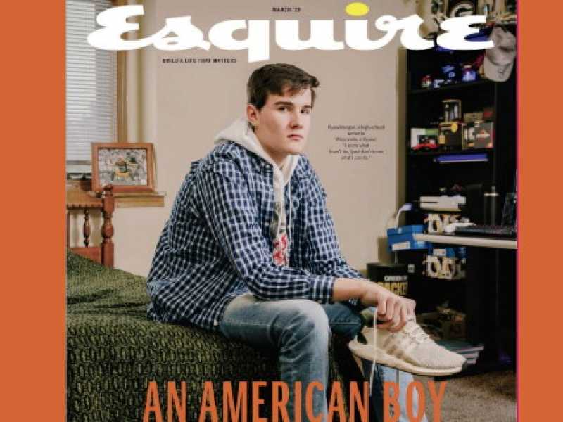 Il numero di marzo di Esquire con la foto del diciassettenne Ryan Morgan