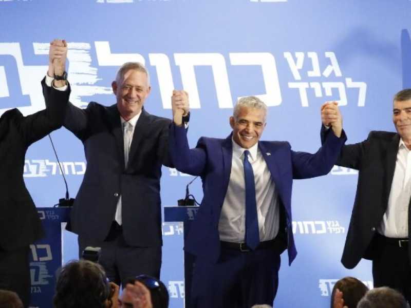 I leader di Blu e Bianco, pronti a sfidare Netanyahu (foto LaPresse)