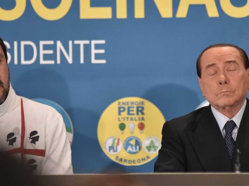 Matteo Salvini e Silvio Berlusconi (foto LaPresse)