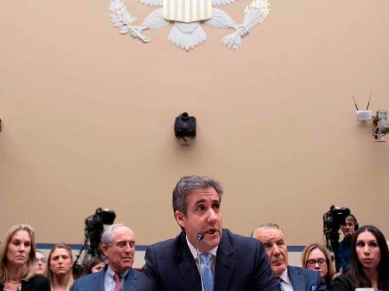 La deposizione di Michael Cohen, l'ex avvocato di Donald Trump, alla Camera (foto LaPresse)
